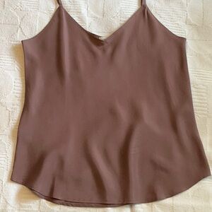 Garnet Hill Washable-Silk V-Neck Camisole - Plum